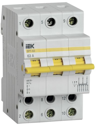Переключатель фаз трехпозиционный IEK KARAT ВРТ-63 3п 63А тип AC фото Переключатель фаз трехпозиционный IEK KARAT ВРТ-63 3п 63А тип AC картинка